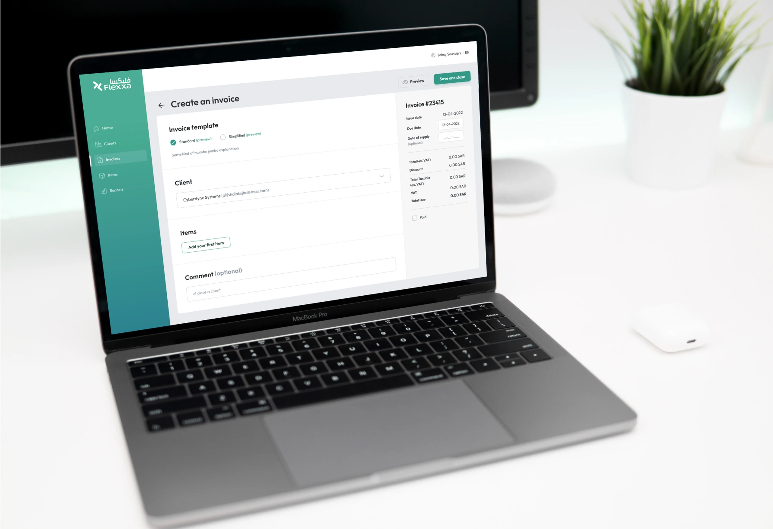 Flexxa web application