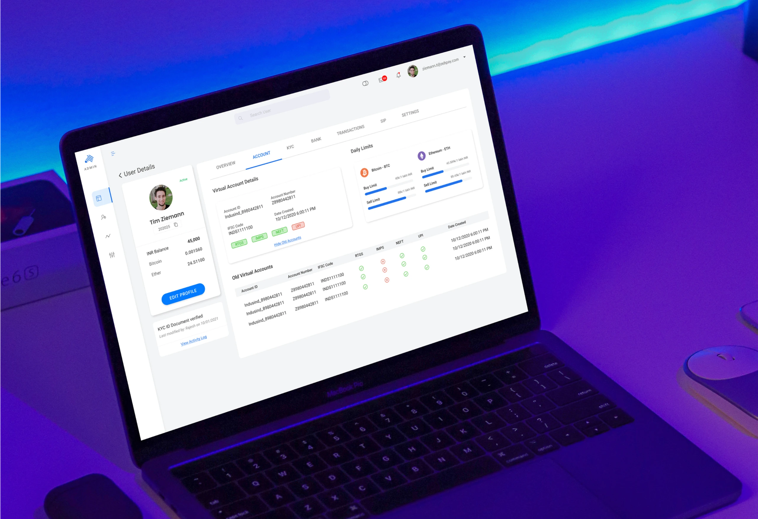 zebpay application screenshot