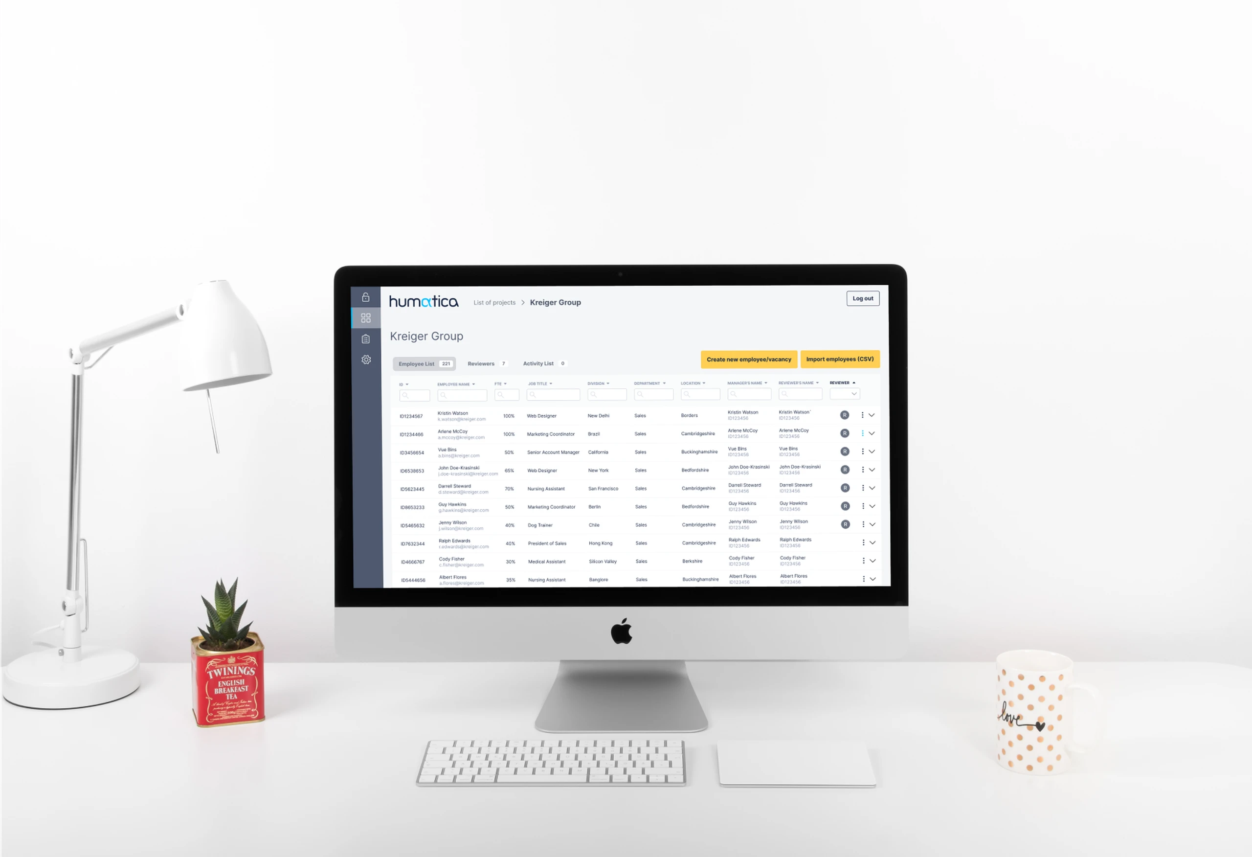 humatica application screenshot