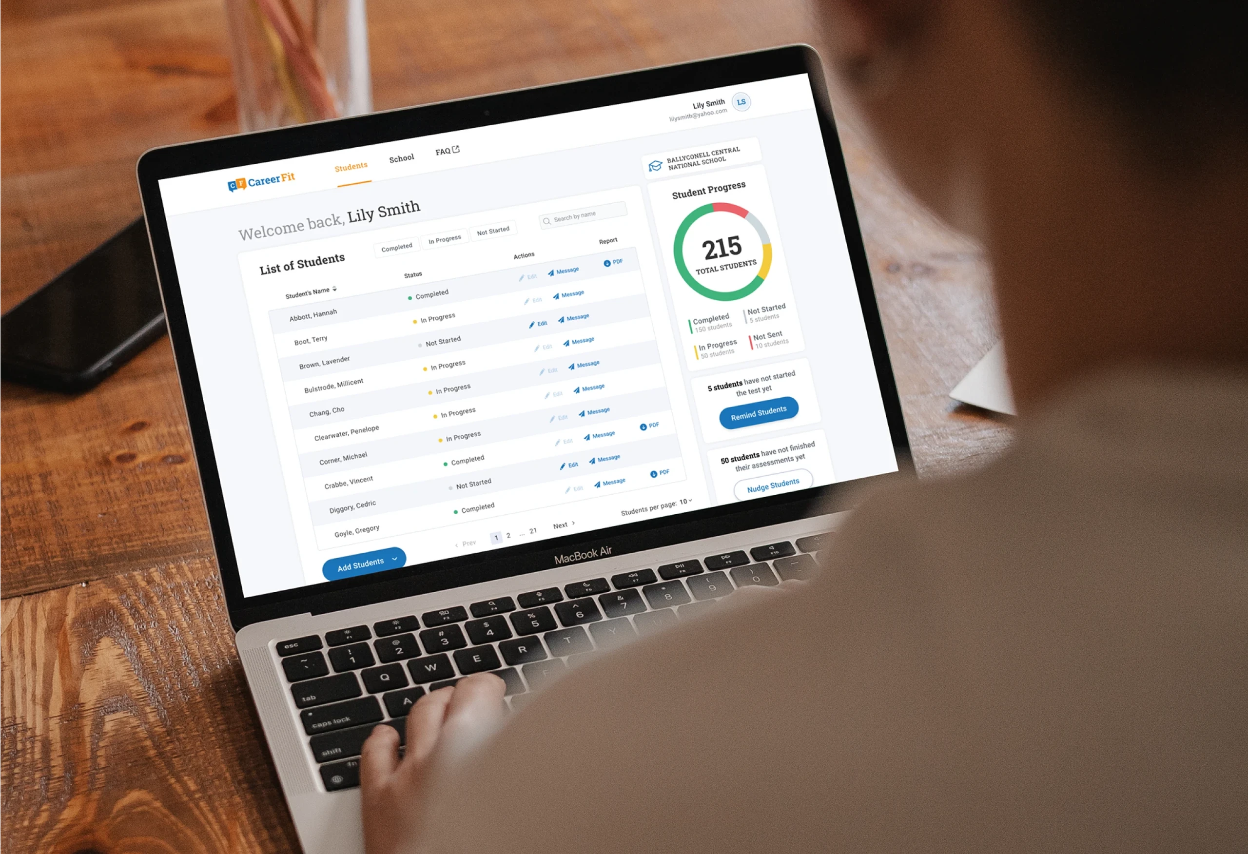 CareerFit web application