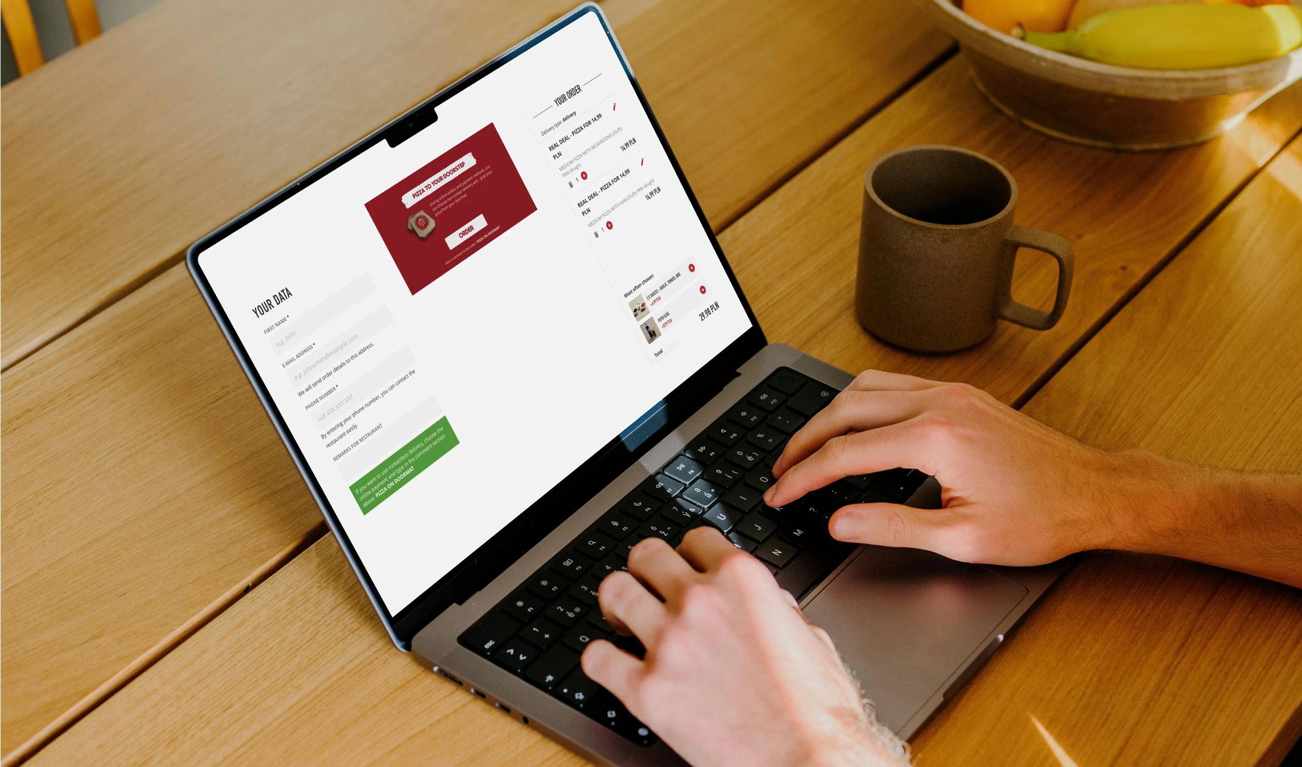 Pizza Hut application screenshots