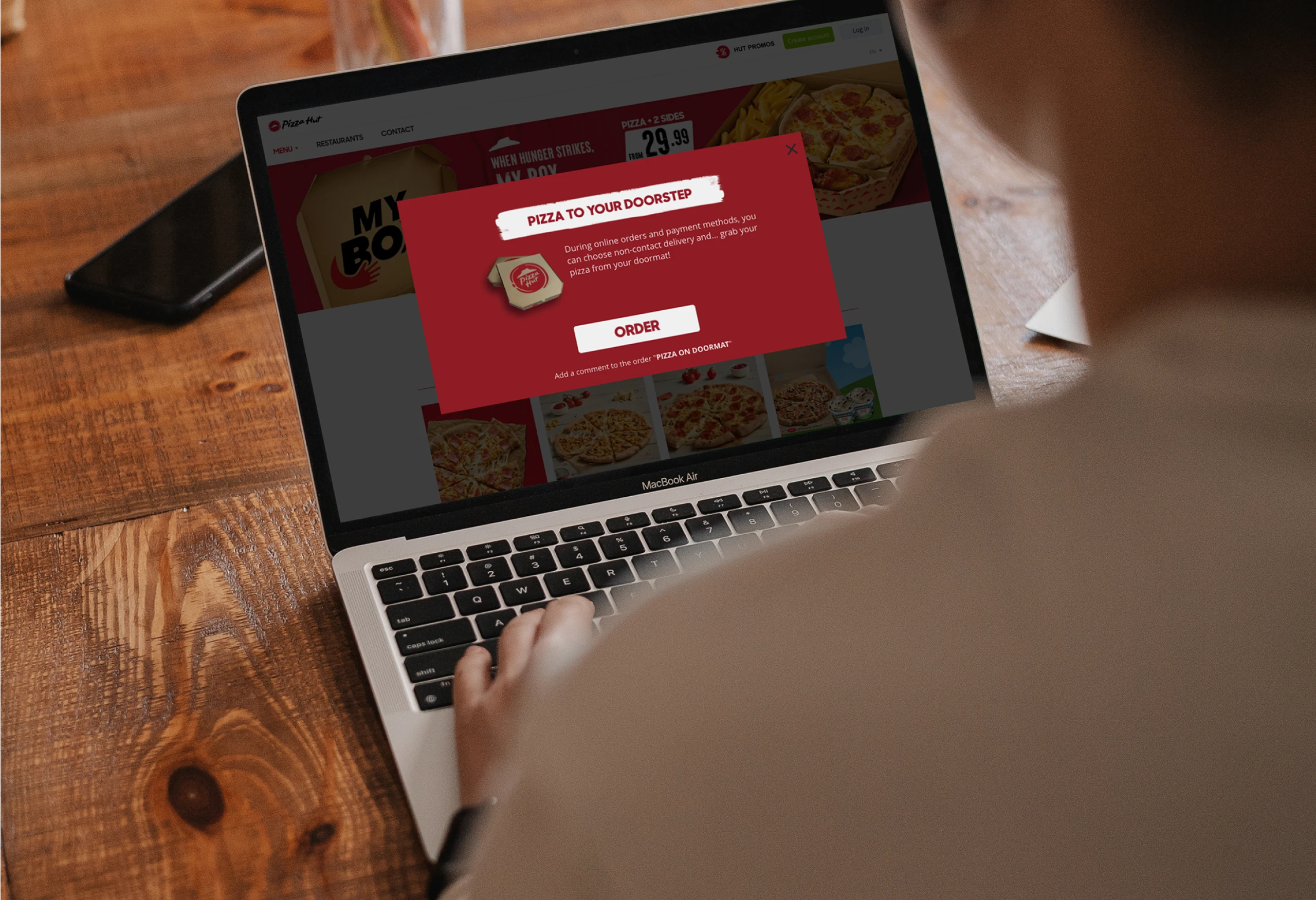 Pizza Hut application screenshots