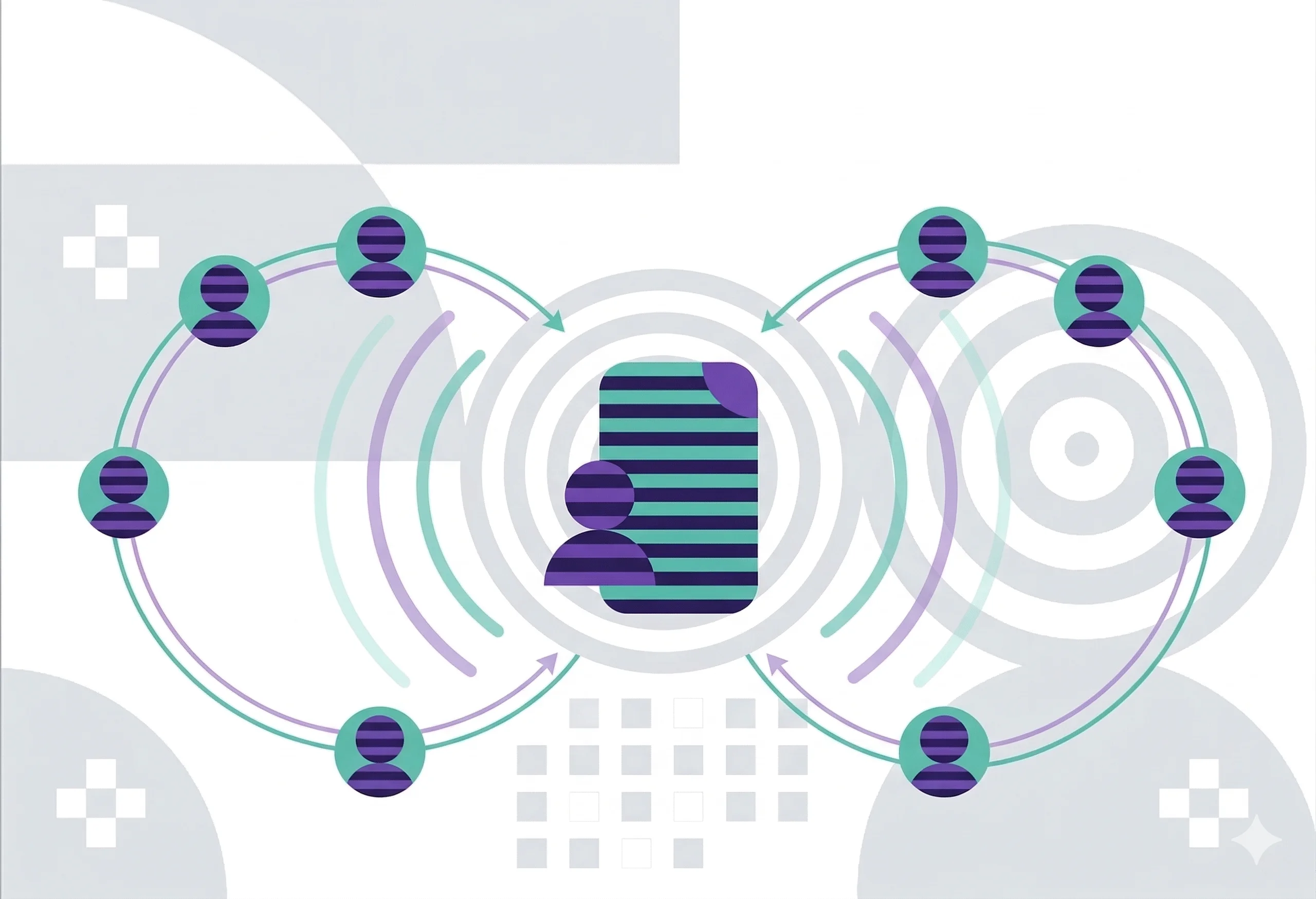 Abstract visualization of the topic of mobile application retention.