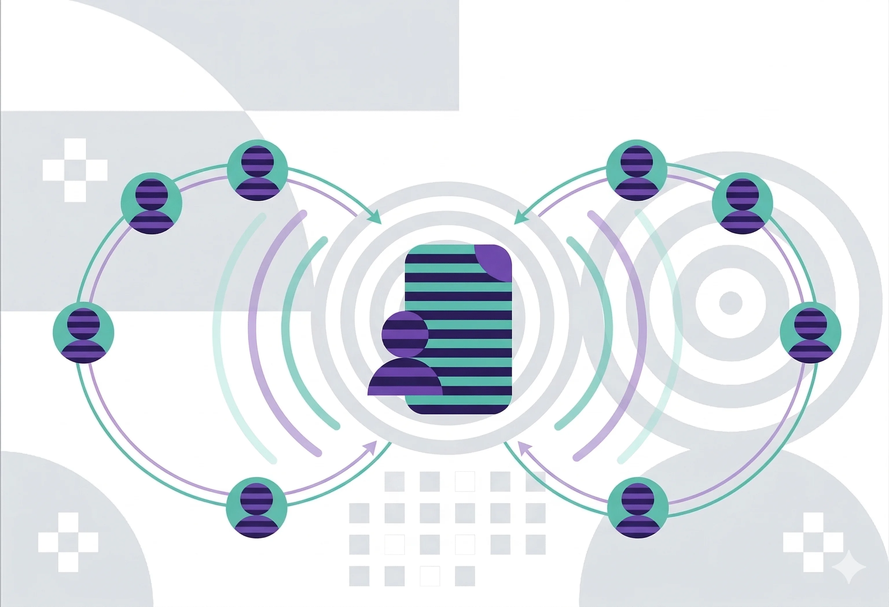 Abstract visualization of the topic of mobile application retention.