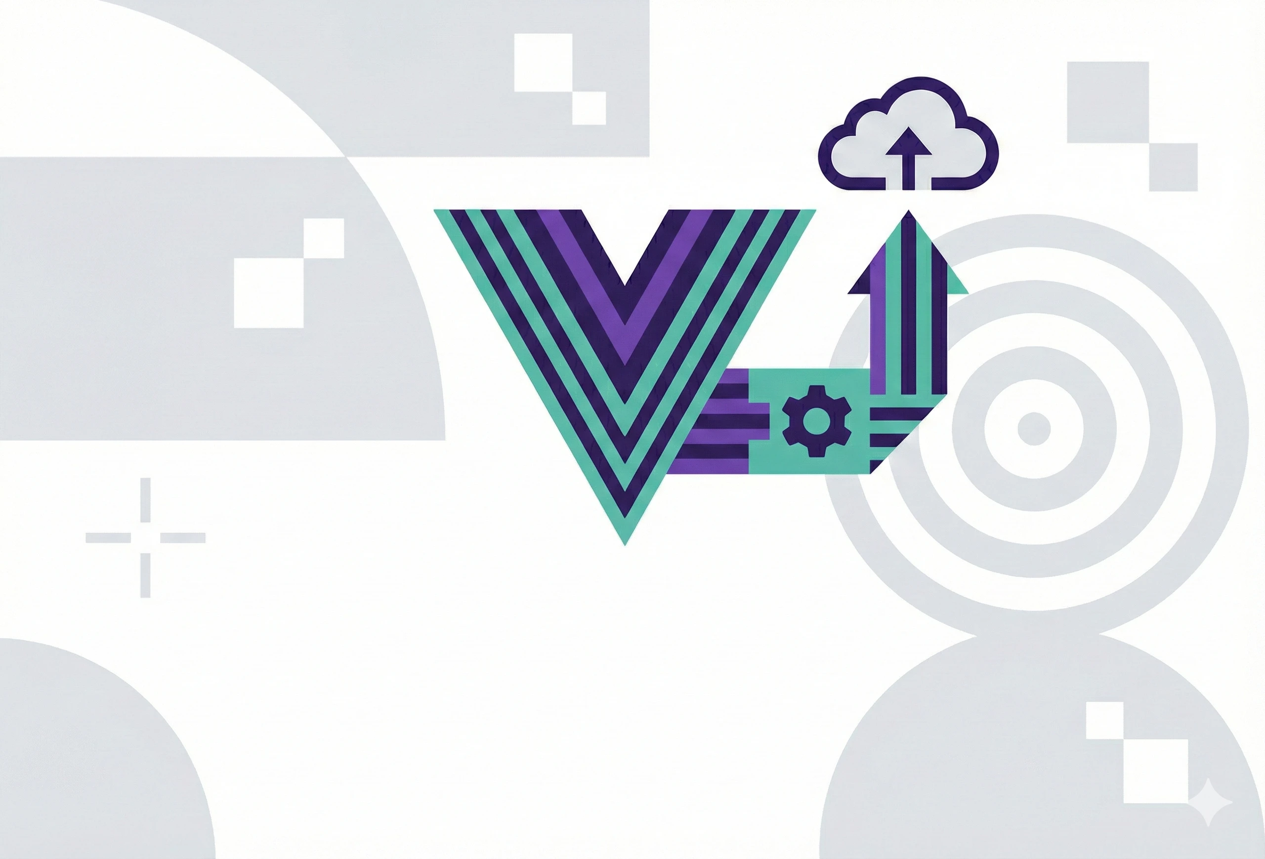 Abstract, minimalist illustration of vue plugins.