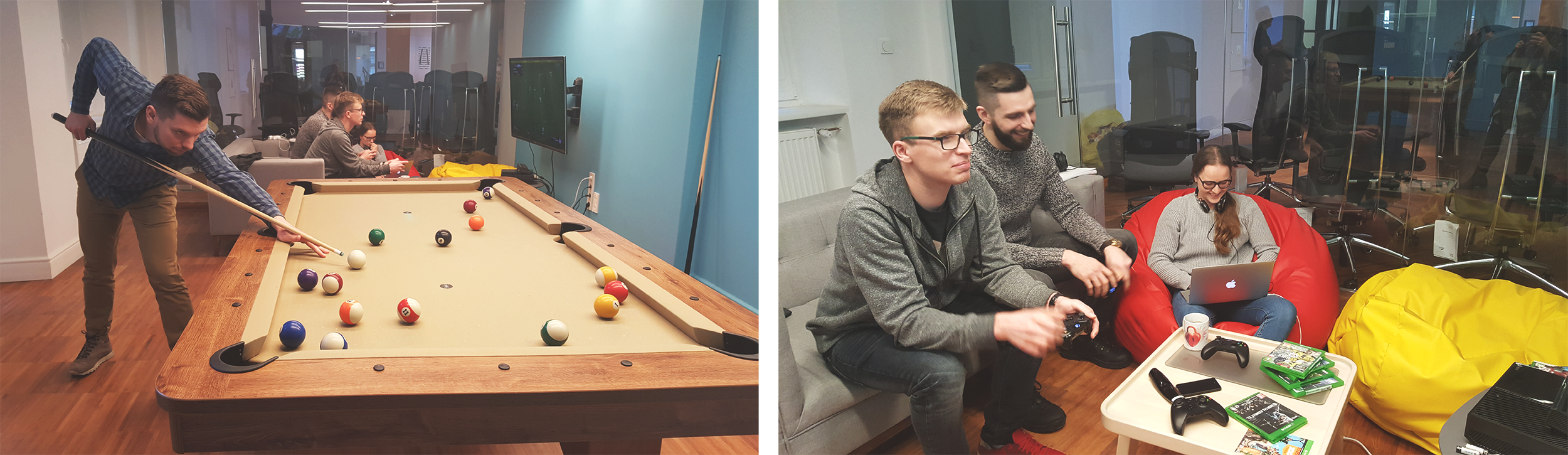 Monterailers in the gaming room