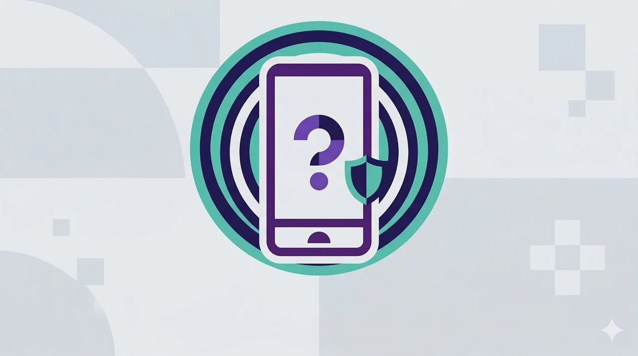 Abstract visualization of secure mobile app.