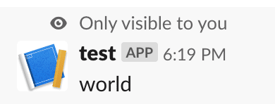 Slackbot test - hello world
