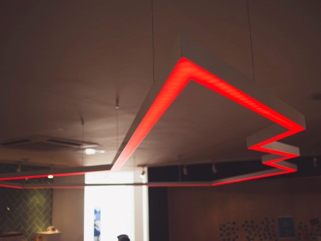 photo of red lamp