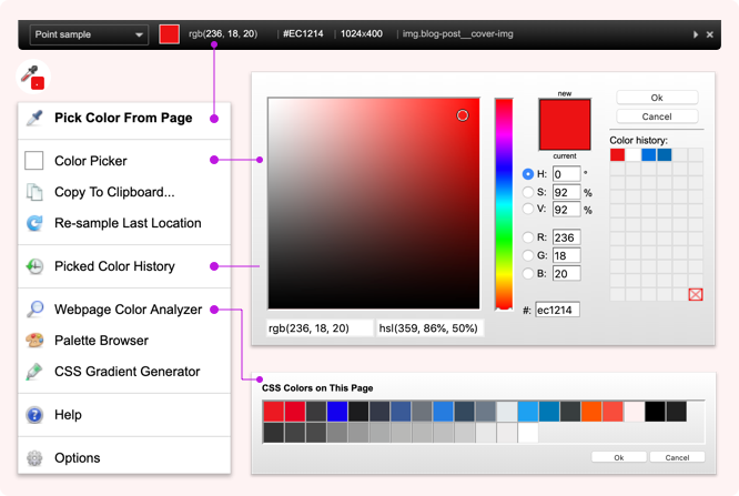 ColorZilla Chrome extension