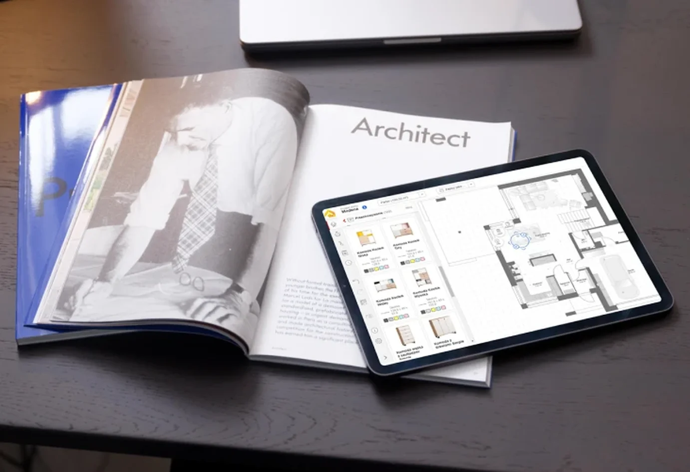 User interface of iDesigner app showing 3D home design feature