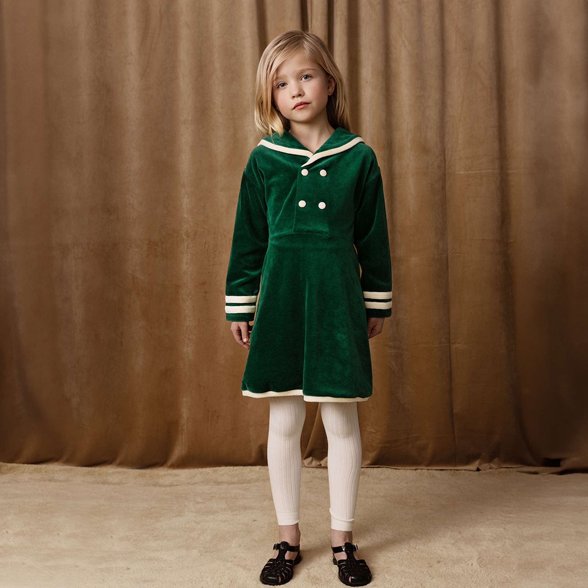 Sailor velour dress Mini Rodini