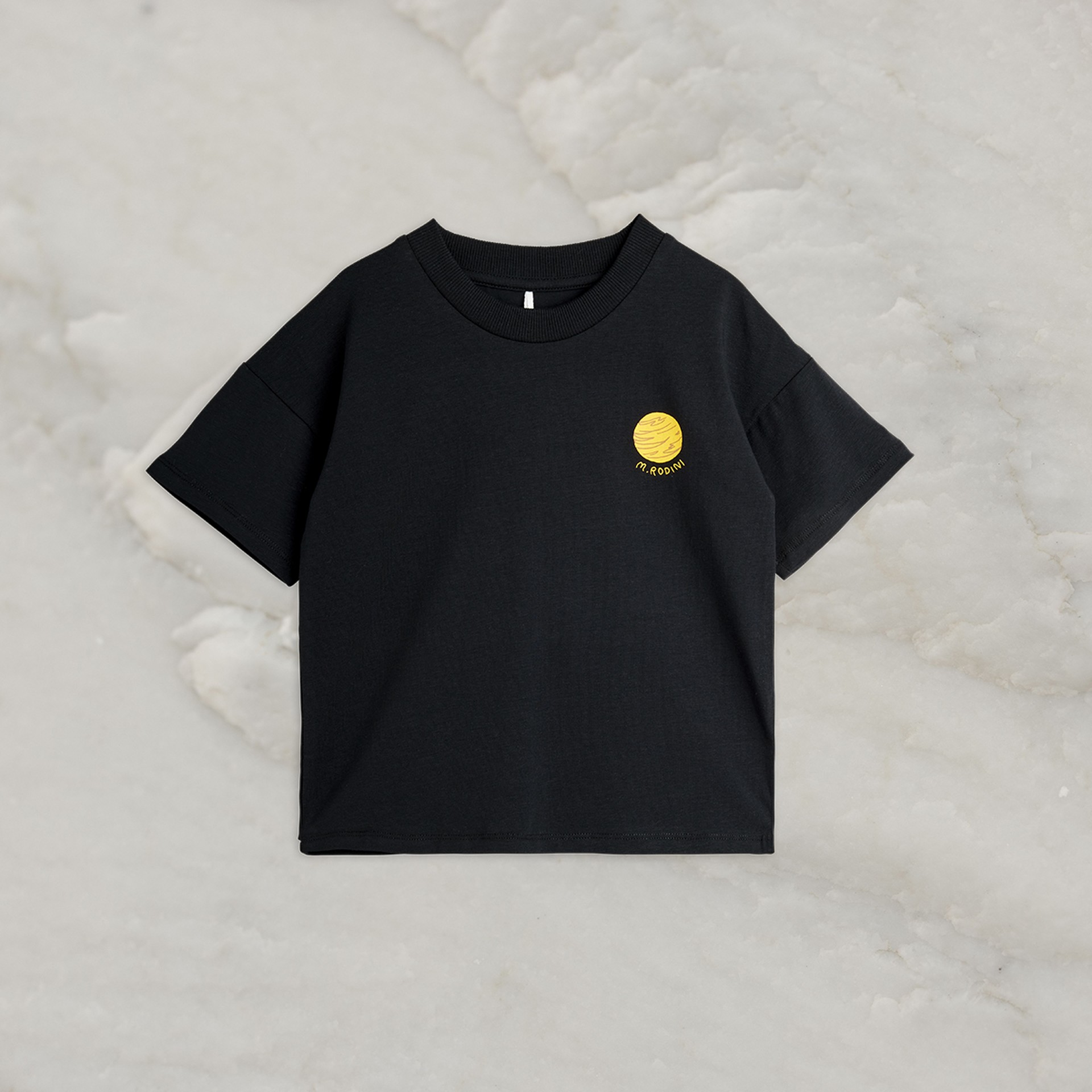 Image of planet T-shirt in black from Mini Rodini