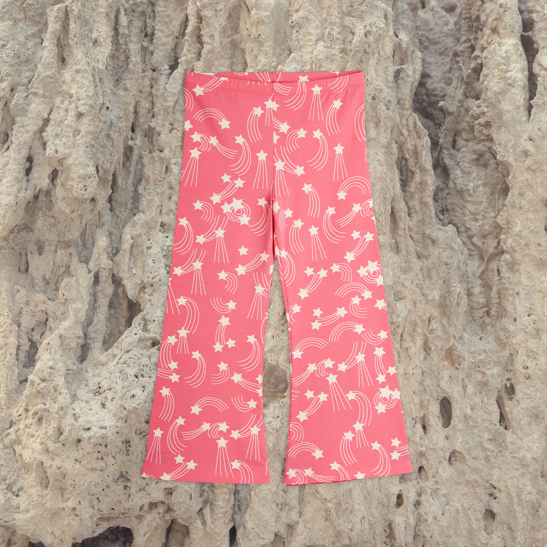 Starfall flared trousers in pink from Mini Rodini