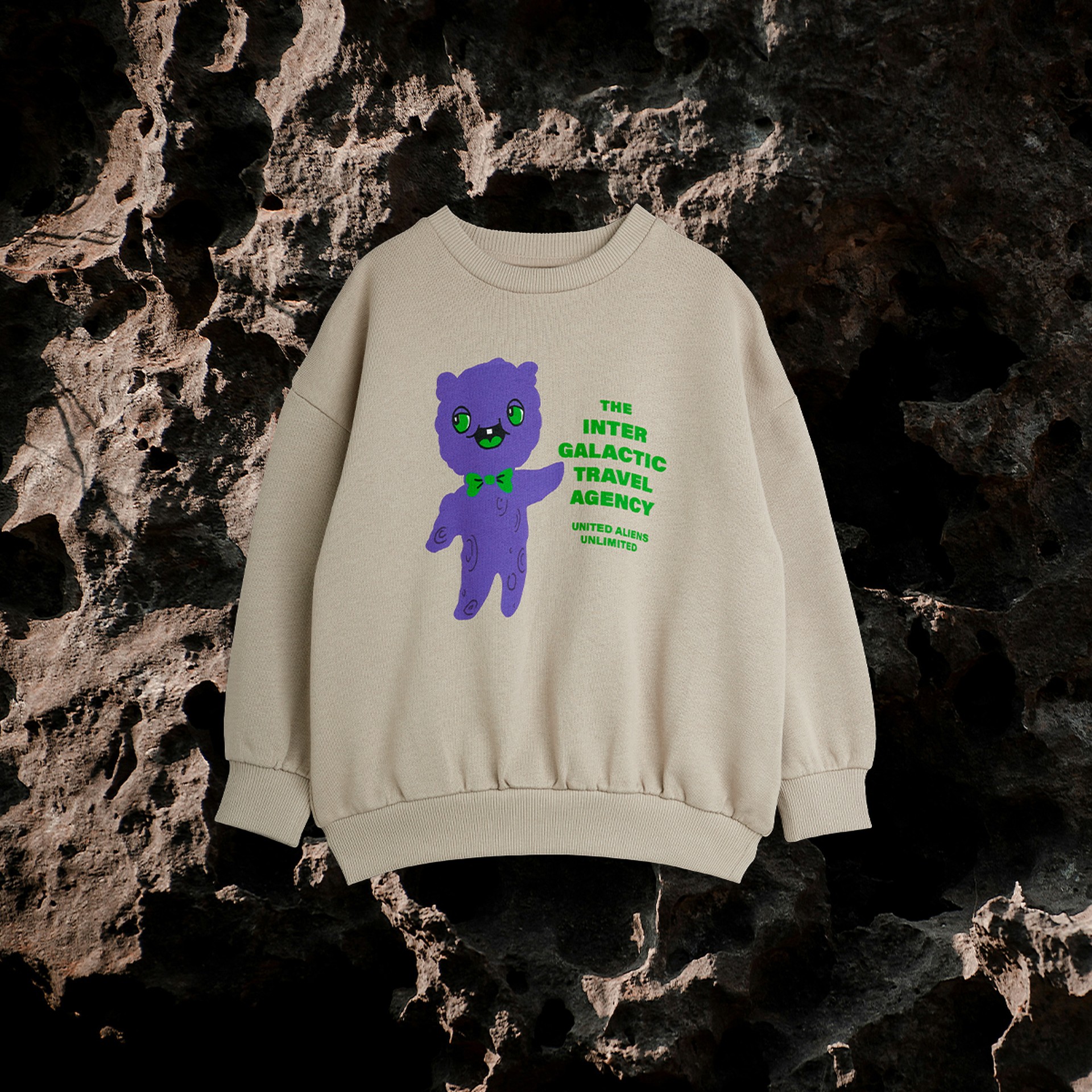 Image of Alien Sweatshirt in grey from new collection Alien Affairs, Mini Rodini