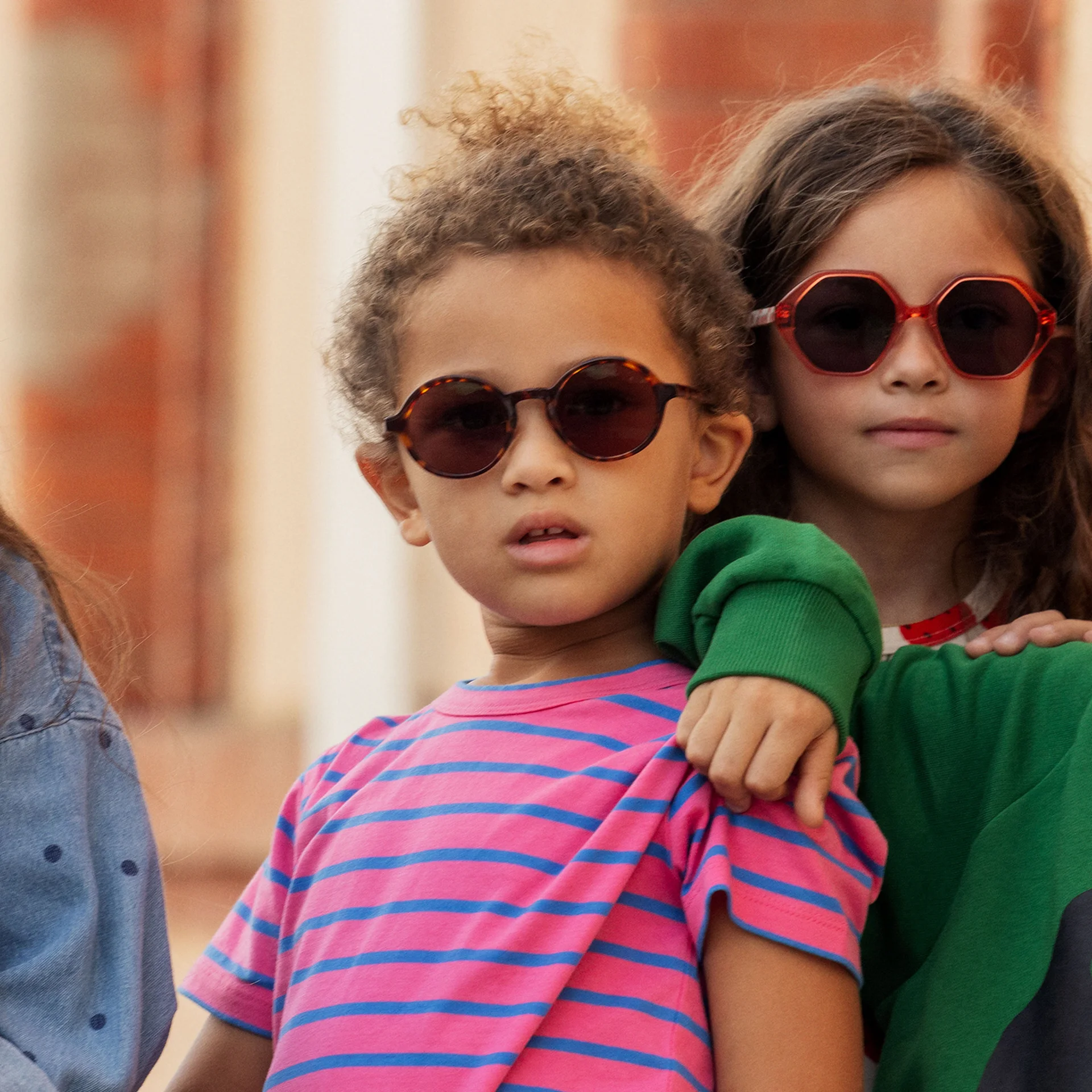 Kids wearing clothes from Mini Rodini Spring shop