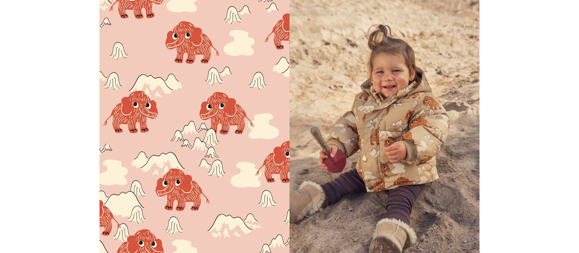 Mammoth Print Mini Rodini