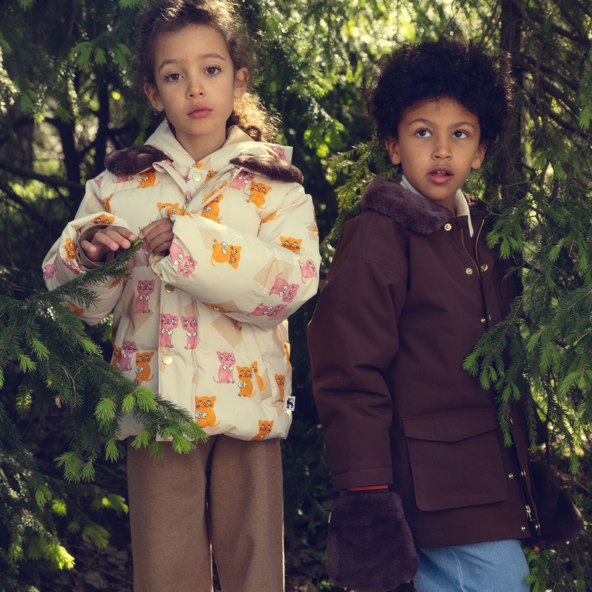 Kids wearing new collection Field notes from Mini Rodini