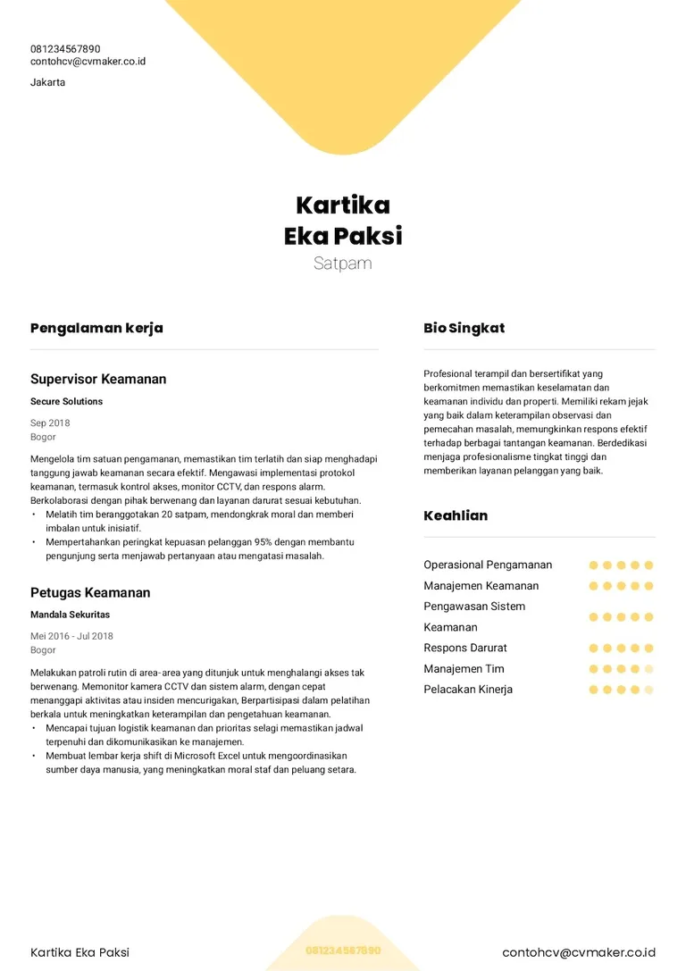 Satpam CV