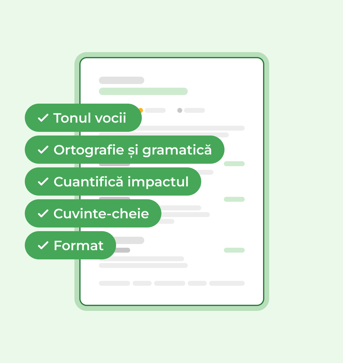 Îmbunătățiri profesionale ale CV-ului cu AI