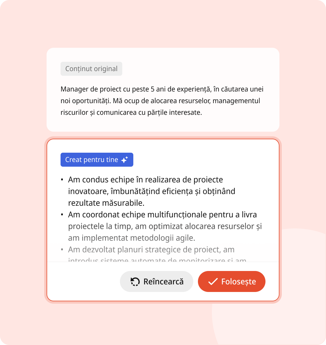Creează-ți CV-ul profesional cu AI CV Maker