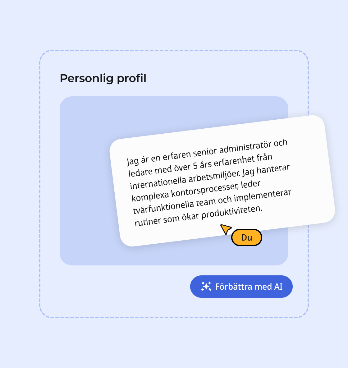 Förslag från AI-CV-skaparen
