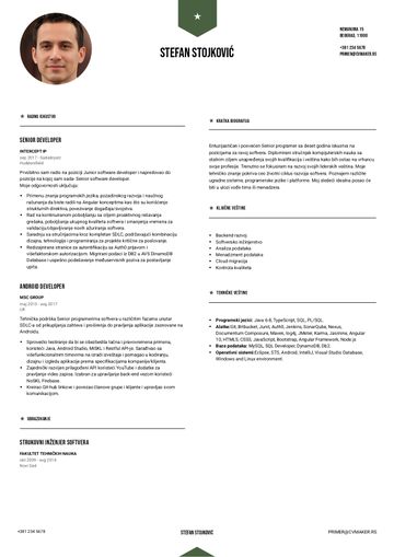cv šablon peking zeleno
