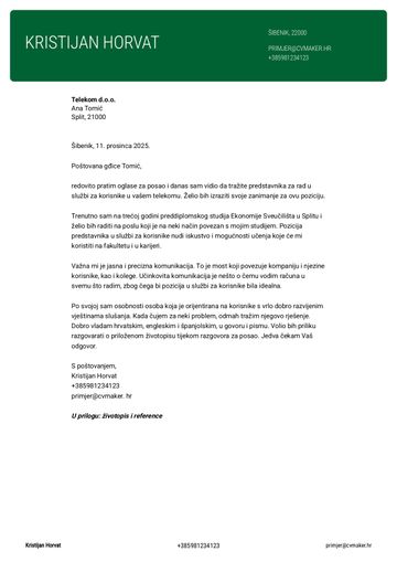 motivacijsko pismo predložak cornell zeleno