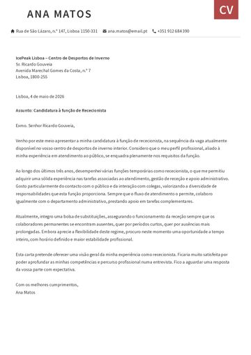 Exemplo carta de apresentação otago vermelho