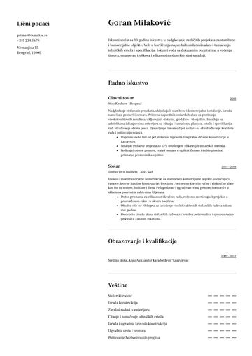 cv šablon toronto