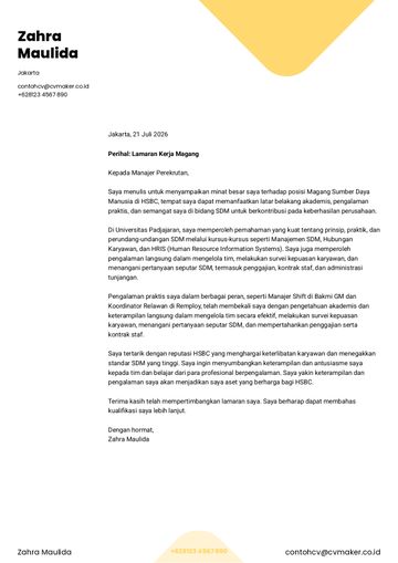 surat lamaran template yale kuning