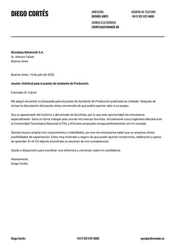 carta de presentación plantilla wisconsin