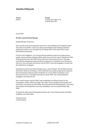 surat lamaran template toronto