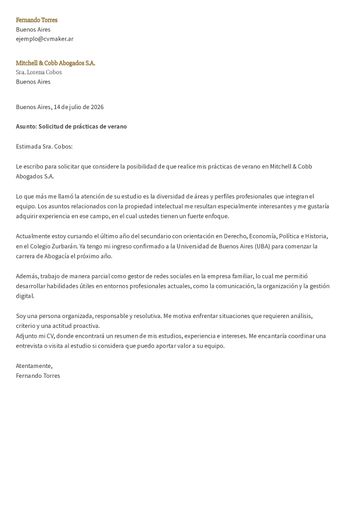 carta de presentación plantilla princeton amarillo