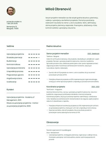 cv šablon wheaton zeleno