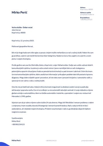 motivacijsko pismo predložak duke plavo