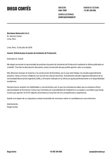 carta de presentación plantilla wisconsin