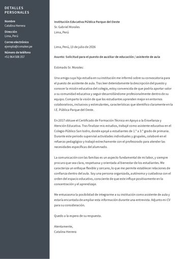 carta de presentación plantilla harvard marrón