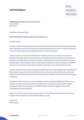 carta de presentación plantilla duke azul