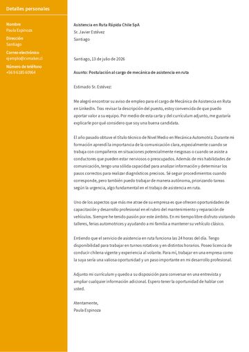 carta de presentación plantilla stanford amarillo