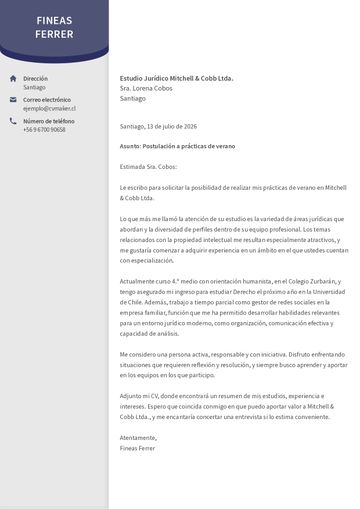 carta de presentación plantilla edinburgh violeta