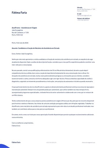 Exemplo carta de apresentação duke azul