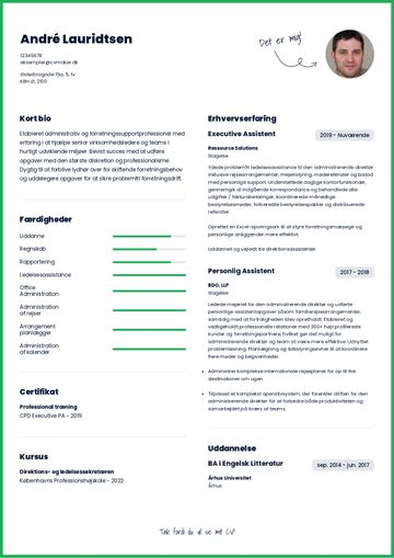 Eksempel på et simpelt CV