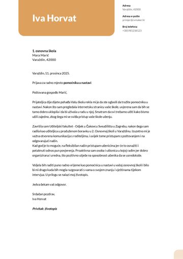 motivacijsko pismo predložak columbia žuto