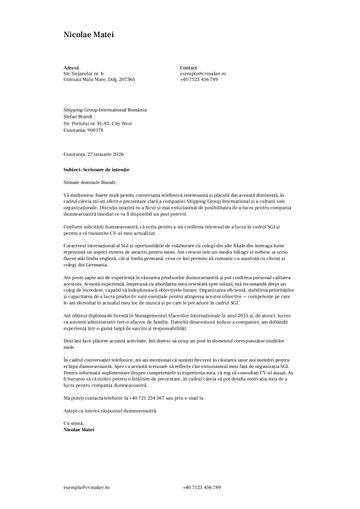 scrisoare de intentie șablon-toronto