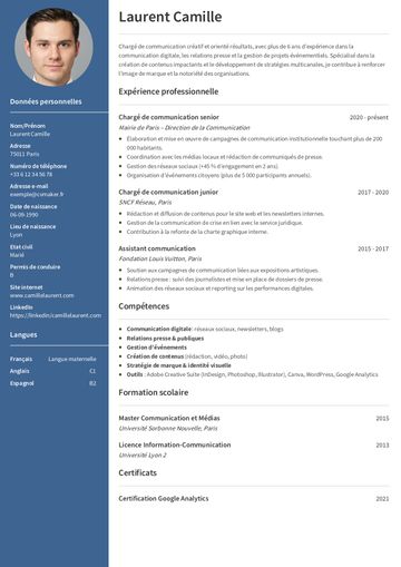 Exemple de CV communication