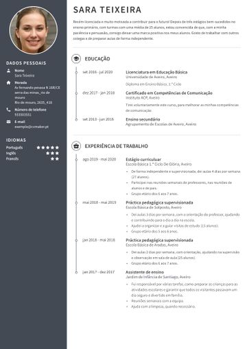 Exemplo CV harvard castanho