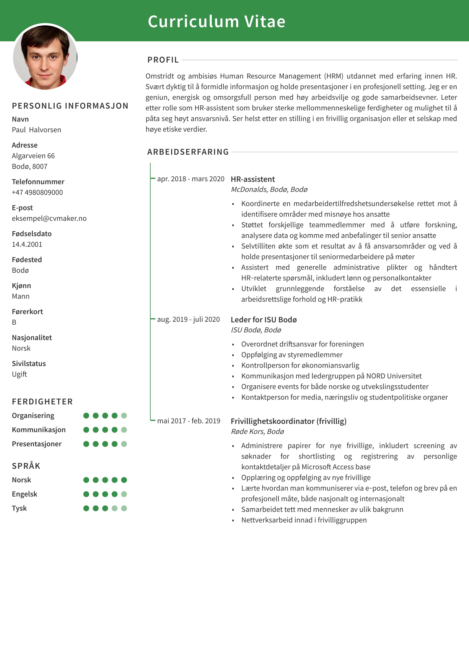 eksempel-cv-student-cv
