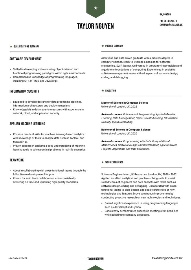 Skills-based CV format