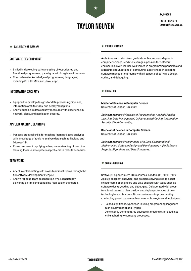 Skills-based CV format